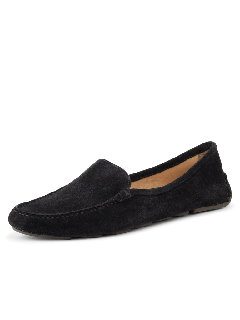 Patricia Green Women's Jillian Driving Moccasin in Black Suede
