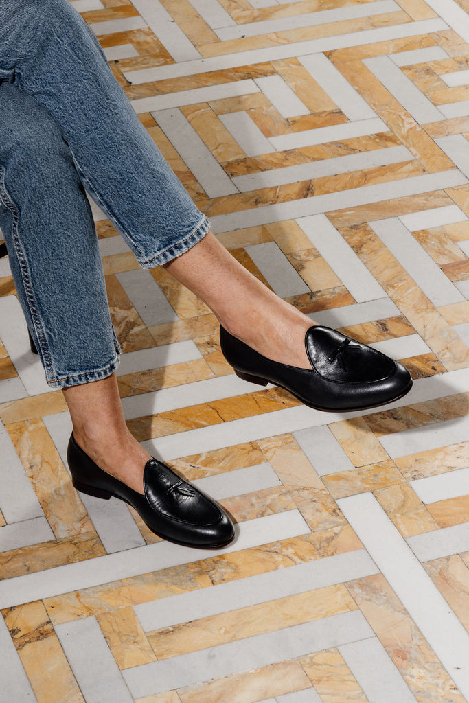 Patricia Green Women's Coco Belgian Loafer in Black