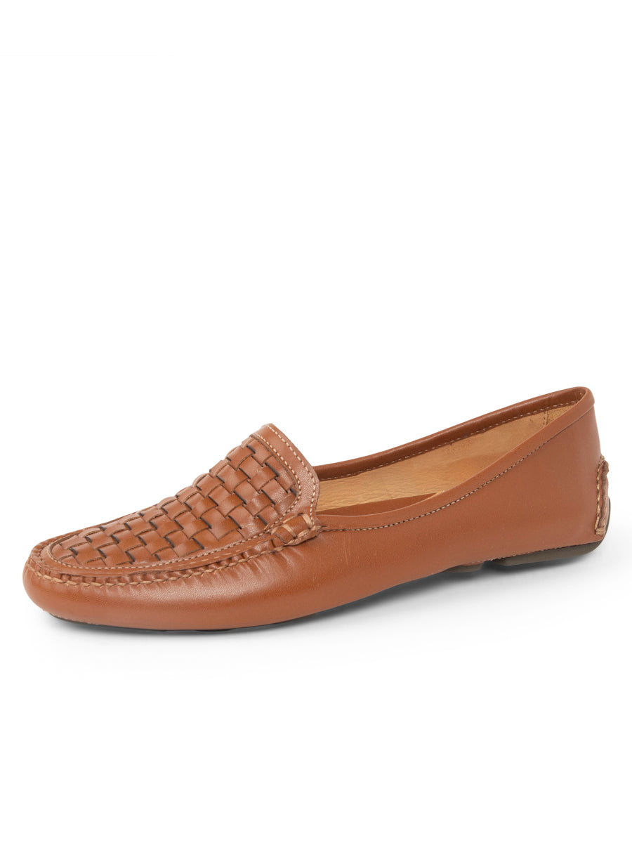 TODAYFUL Leather Moccasin Shoes チョコ　38 Patricia Green - Kelly Woven Driving Moccasin - Cognac – Patricia