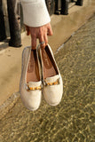 Avery Bamboo Loafer Platform Espadrille