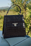 Bennett Croc Top Handle Bag
