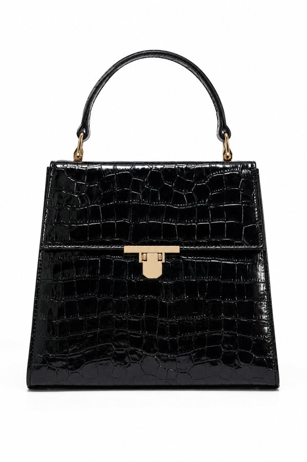 Bennett Croc Top Handle Bag
