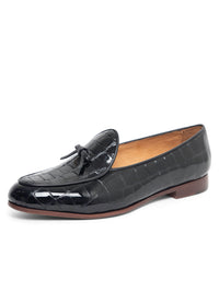 Black Patent Croc