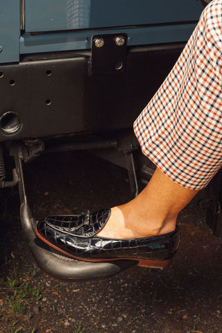 Coco Belgian Loafer in Croc Alternate View