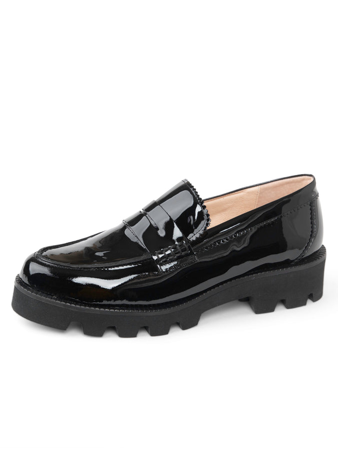 Patricia Green Vince Lug Sole Penny Loafer Black Patent / 7.5 Patricia Green Vince Lug Sole Penny Loafer Black Patent / 7.5