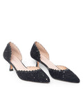 Olivia Scalloped d'Orsay Kitten Heel