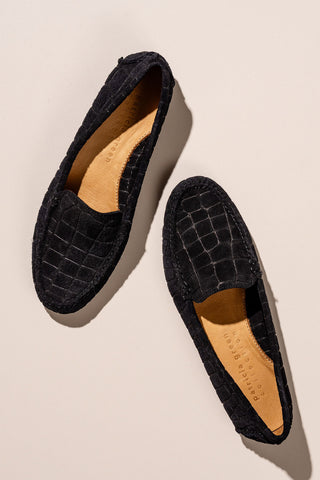 Jillian Driving Moccasin in Suede Croc Alternate View