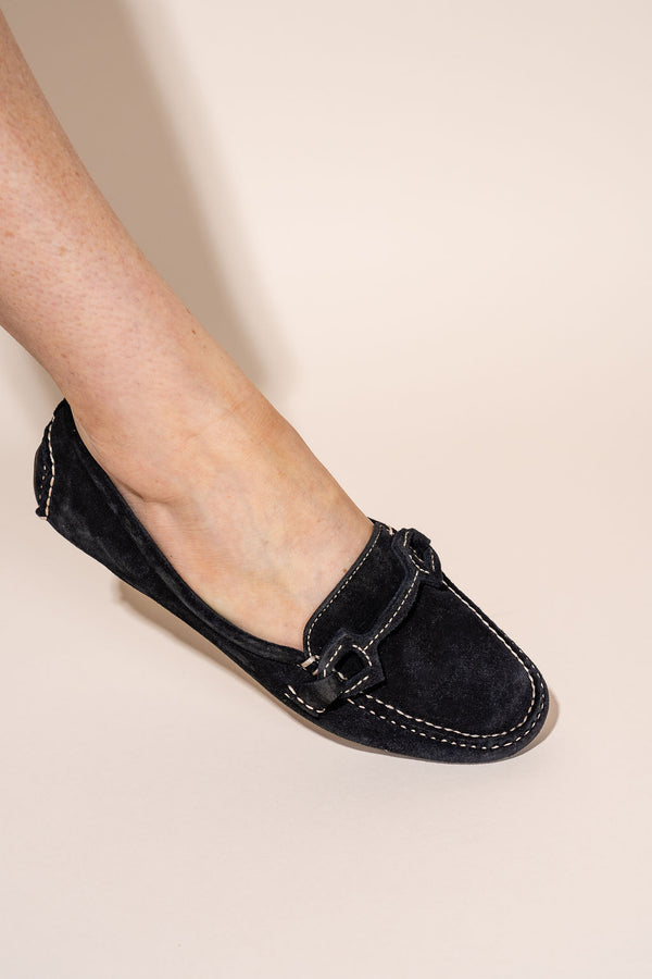 Patricia Green Jane Stitched Snaffle Driver Black Suede / 7 Patricia Green Jane Stitched Snaffle Driver Black Suede / 7
