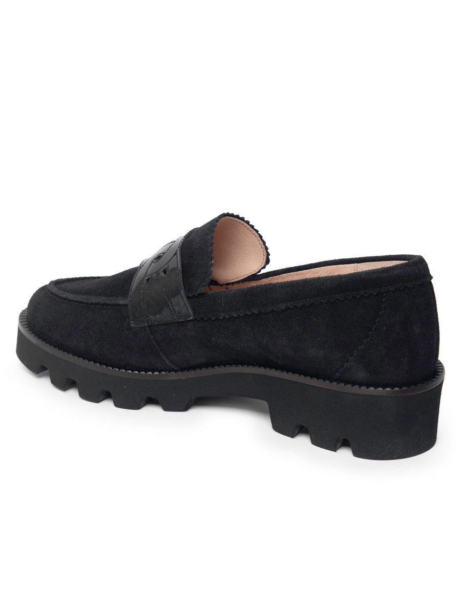 Patricia Green - Boca Lug Loafer - Black Suede – Patricia Green