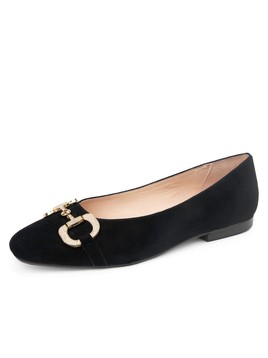 Cannes Crystal Horsebit Flat