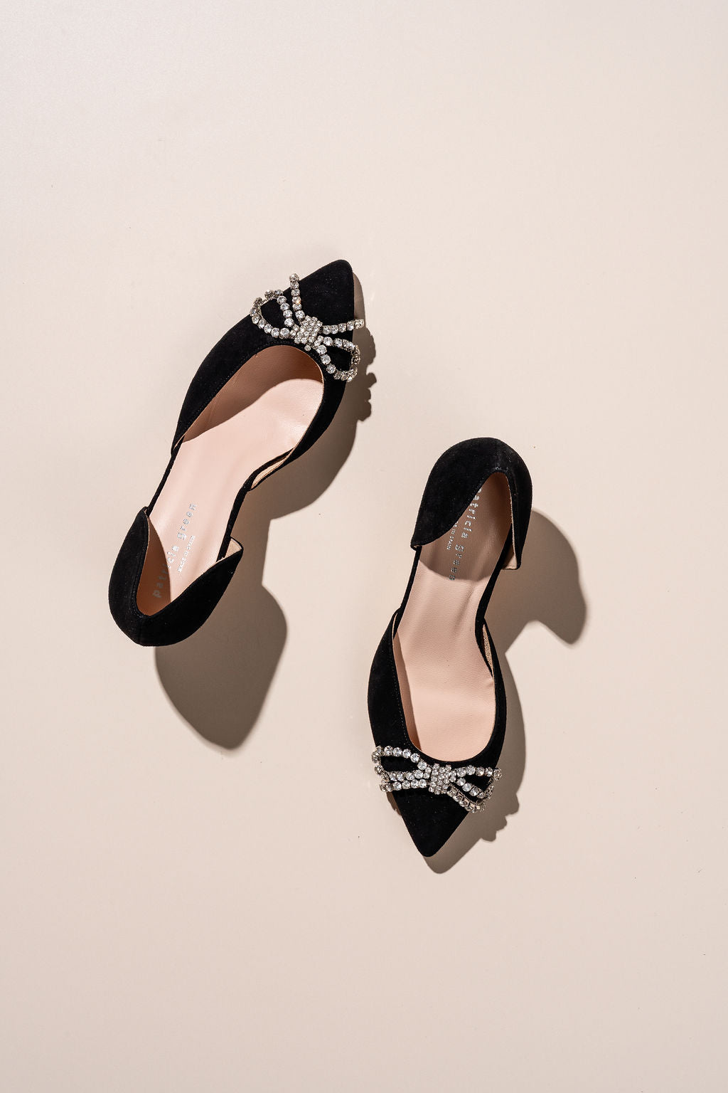 Bella Crystal Bow d'orsay kitten heel