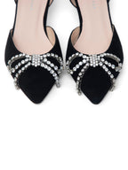 Bella Crystal Bow d'orsay kitten heel
