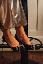Bella Crystal Bow d'orsay kitten heel