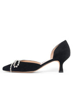 Bella Crystal Bow d'orsay kitten heel