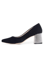 Estelle crystal wrapped block heel