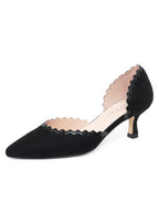 Olivia Scalloped d'Orsay Kitten Heel