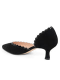 Olivia Scalloped d'Orsay Kitten Heel