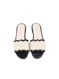 Emma Scalloped Raffia Flat Sandal