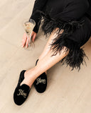 Paris France Velvet Slipper