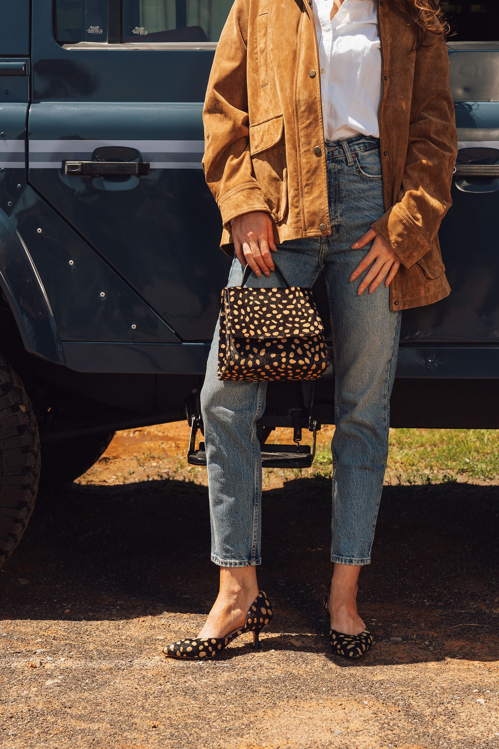 Harper Haircalf Top Handle Bag