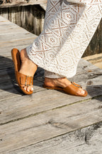 Berkley Bamboo Buckle Flat Sandal