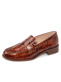 Cognac Patent Croc