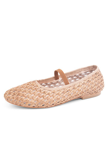 Monaco Raffia Ballet Flat