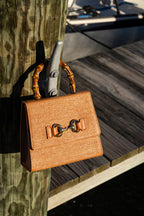 Harper Raffia Top Handle Bag