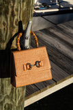 Harper Raffia Top Handle Bag