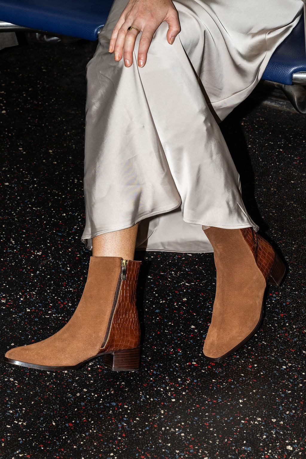 Dylan Croc Embellished Boot