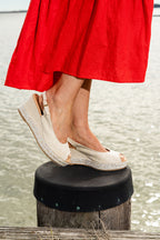 Piper Peep-Toe Slingback Espadrille
