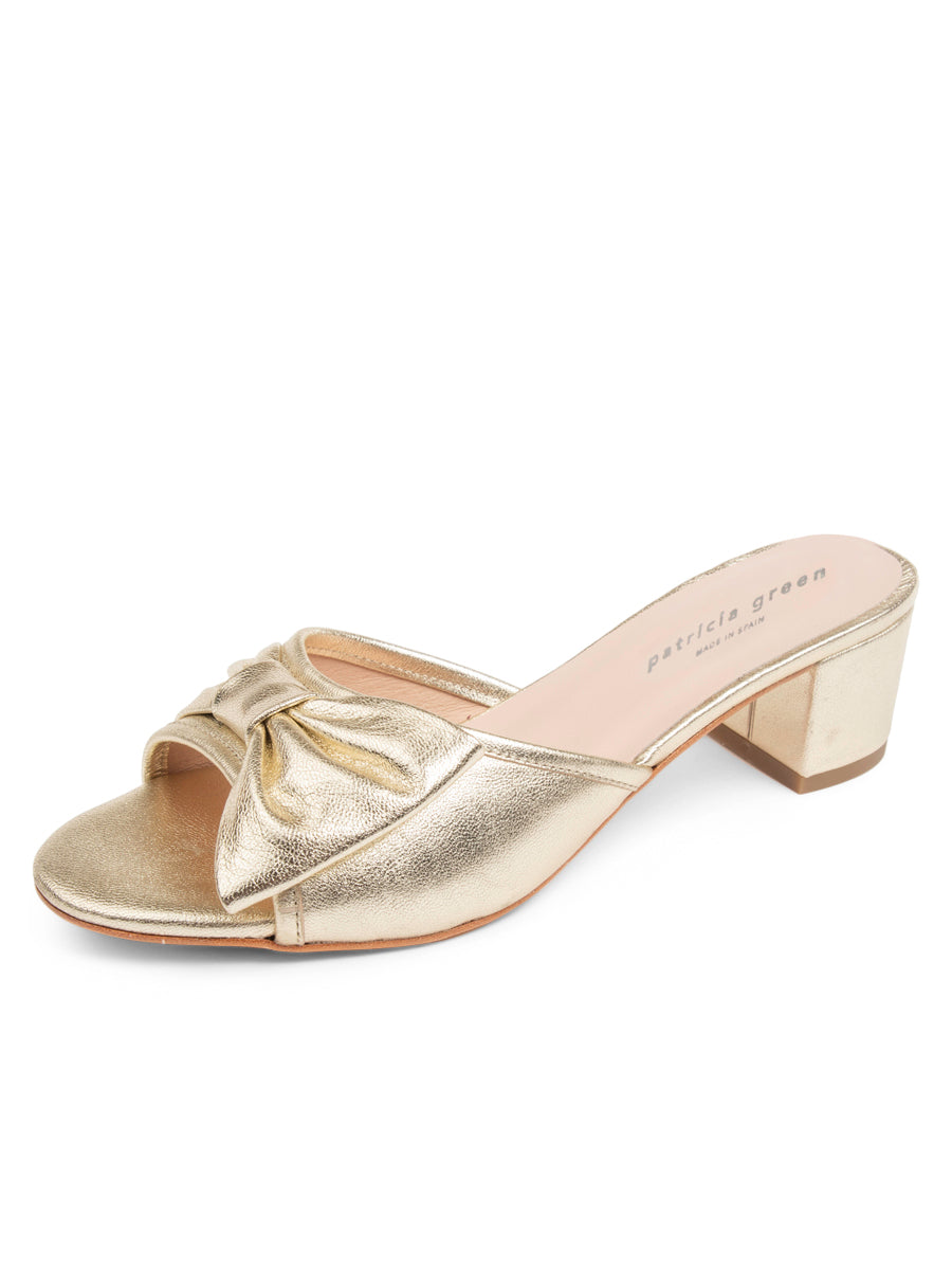 London Bow Block Heel Sandal