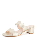 Palm Beach Block Heel Scalloped Sandal