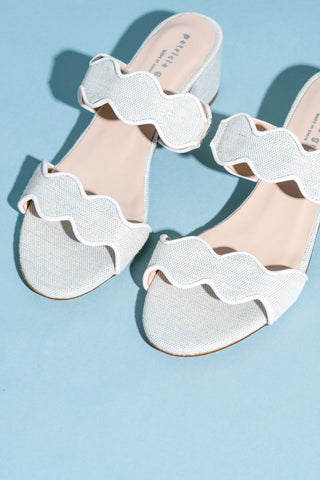 Palm Beach Block Heel Scalloped Sandal Alternate View