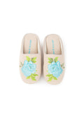 Peony Embroidered Slipper