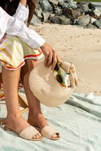 Harper Raffia Flat Sandal