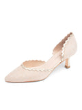 Olivia Scalloped d'Orsay Kitten Heel