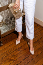 Olivia Scalloped d'Orsay Kitten Heel