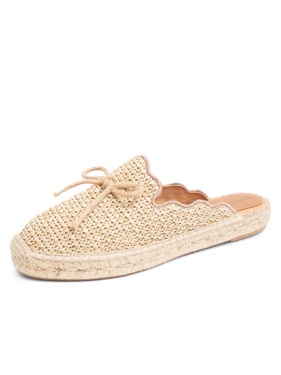 ✨美品✨【Plage】【PELLICO】BACKSTRAP MULE 35 37 Patricia Green - Abigail Scalloped Raffia Mule - Natural Raffia