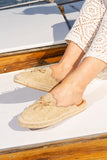 Abigail Scalloped Raffia Mule
