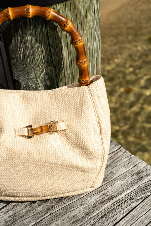 Charlotte Bamboo Top Handle Bag