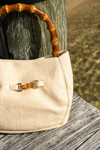 Charlotte Bamboo Top Handle Bag