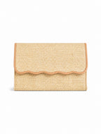 Palm Beach Scalloped Raffia Clutch