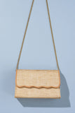 Palm Beach Scalloped Raffia Clutch