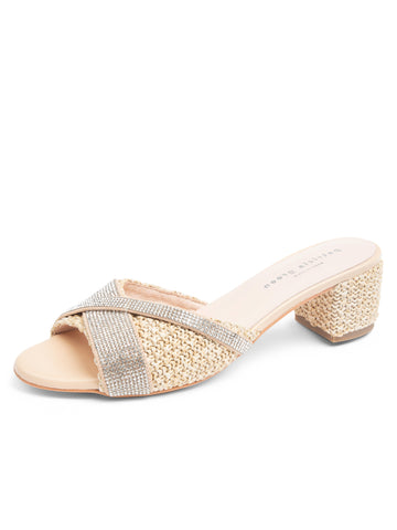 Milan Crystal Block Heel