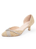 Milan Crystal D'orsay Kitten Heel