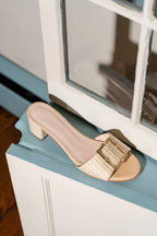 Riviera Bamboo Block Heel Sandal