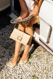 Riviera Bamboo Buckle Clutch