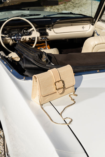 Riviera Bamboo Buckle Clutch