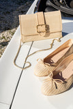 Riviera Bamboo Buckle Clutch